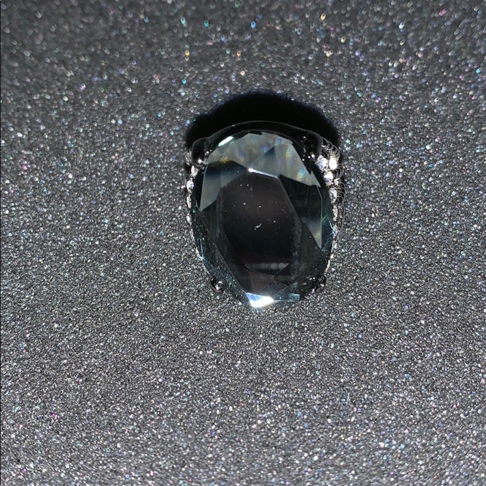 Black Oval Stone Lia Sophia Ring